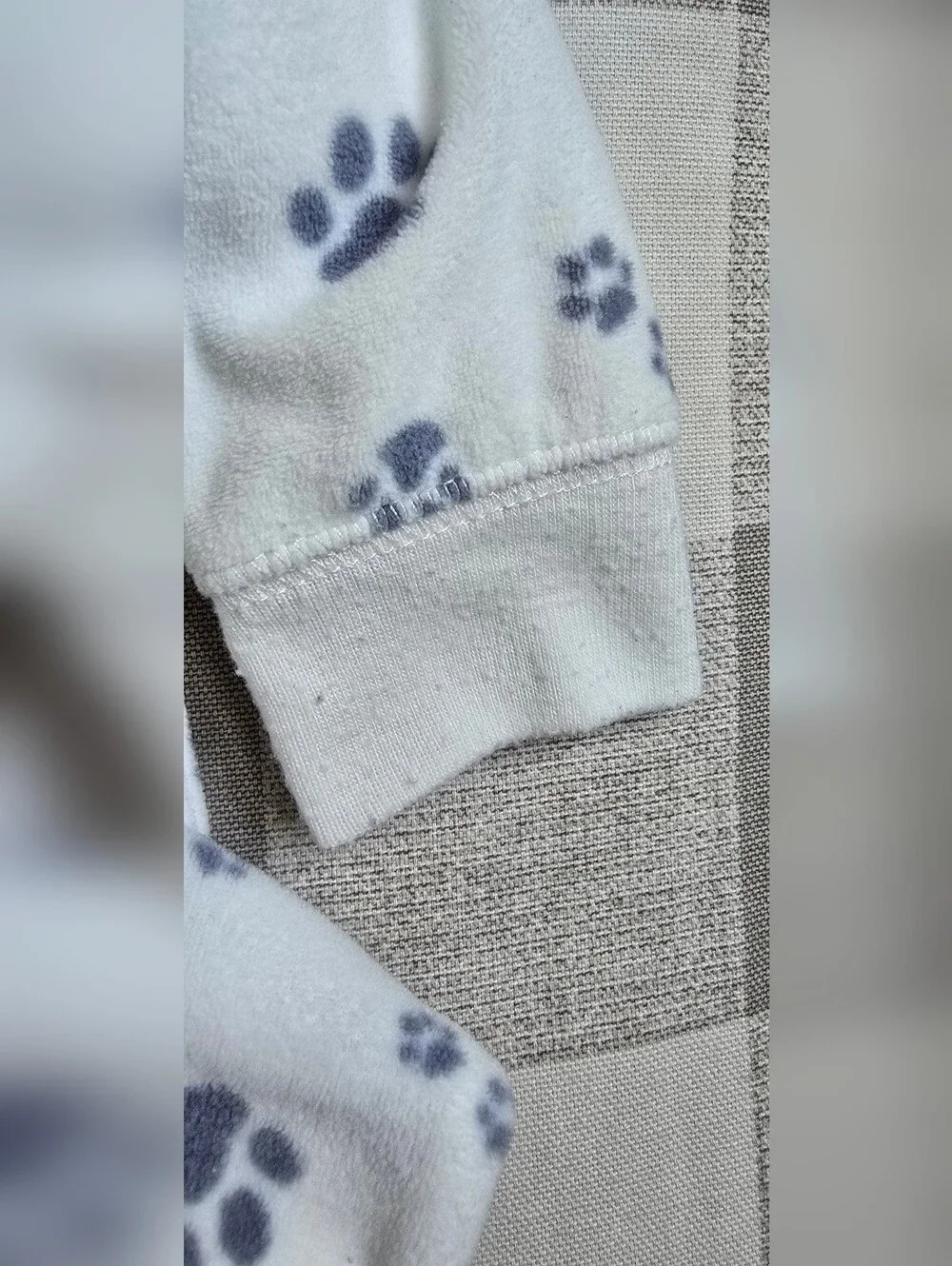 White and Blue Footed Pajamas w/ Paw Prints Carter's